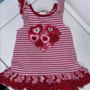 Bonnie Jean Pink and White Striped Dress
